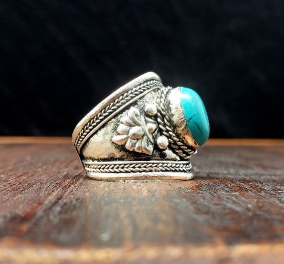 Anello regolabile turchese tibetano argento Etsy Italia