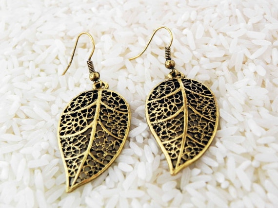 LEAVES of GOLD EARRINGS - image 2