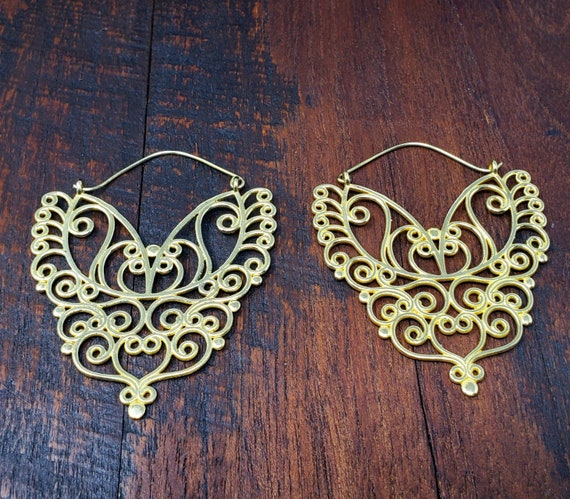 Gold Jayal Statement Hoop Earrings - image 2