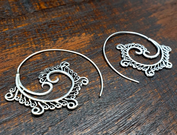 Spiral on sale threader earrings