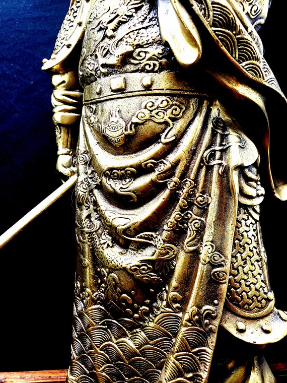 HEALLILY Guan Yu Statua Guan Yu Cinese Combattente Statuetta Statua Guerriero per Auto Ristorante di Casa 