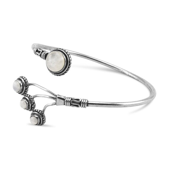 Silver Moonstone Adjustable Silver Bracelet - image 2