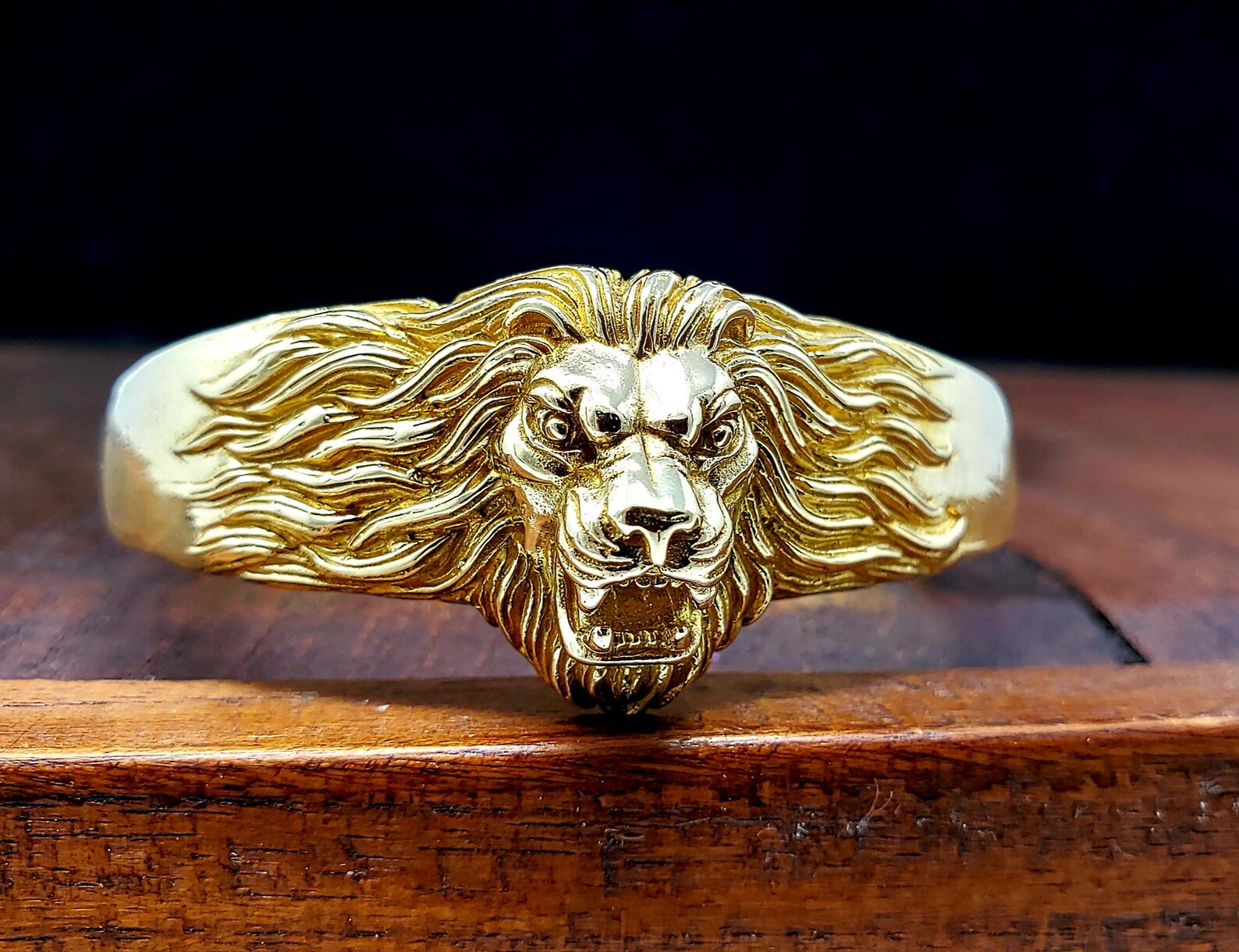 Adjustable Gold Lion Bracelet Etsy
