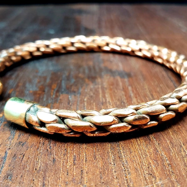 Woven Copper Bracelet for men or women