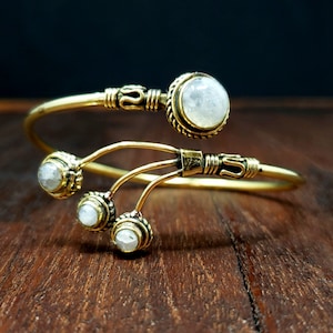 Bracciale regolabile Gold Moonstone