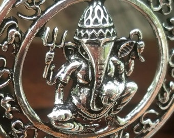 Silver Ganesh Pendant Yoga Necklace