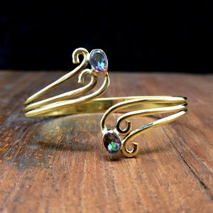 Gouden Mystic Topaz Fairy verstelbare armband armband Swirl Gemstone sieraden