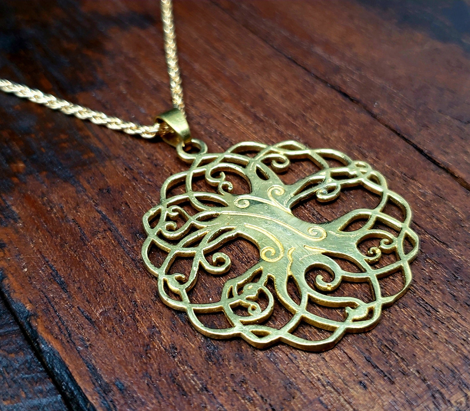 Tree of Life Sacred Oak Necklace Pagan Wicca Moon Fantasy Silver Pendant  Celtic | eBay