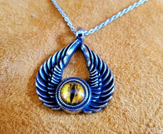 Winged Evil Eye Pendant necklace - image 4