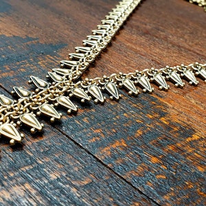 Copper Long Boho Chain Statement Necklace