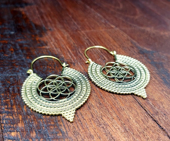Gold Flower of Life Seed of Life Sacred Geometry E