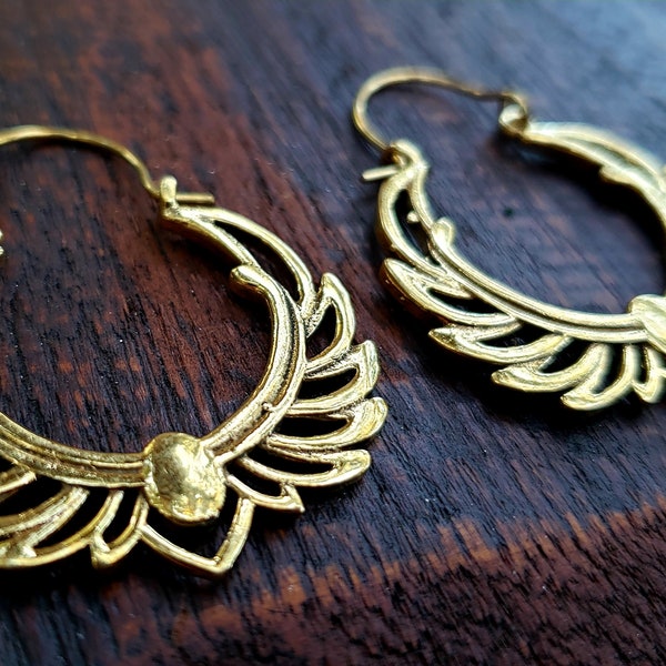 Golden Warrior Wing Earrings