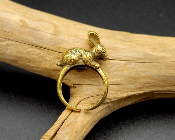 Lucky Rabbit Ring Adjustable Chinese Zodiak Bunny Jew… - Gem