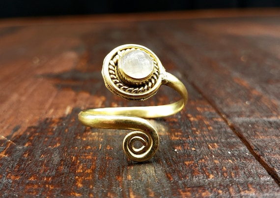 Adjustable cheap moonstone ring