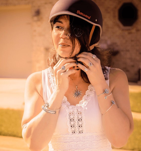 Labradorite Sun Adjustable Silver Bangle Bracelet… - image 4