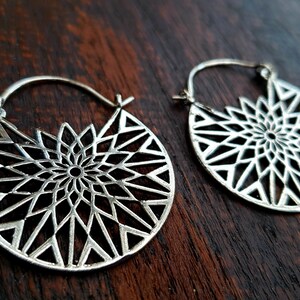 Silver Galactic Starburst Earrings