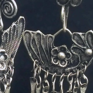 Bird of Paradise Earrings Miao Hmong ethnic tribal jewelry