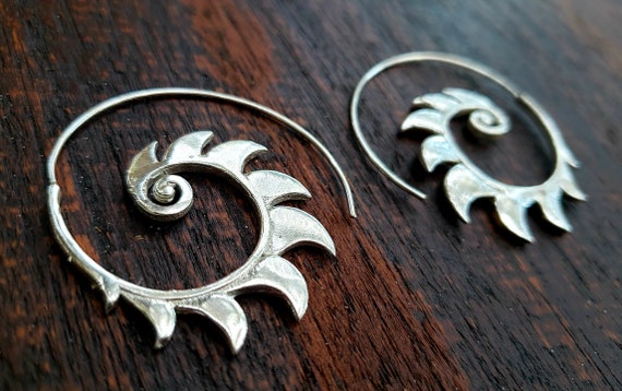 Silver Ripcurl Surf Earrings - image 1