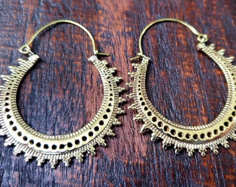 Gold Moondance Hoop Earrings