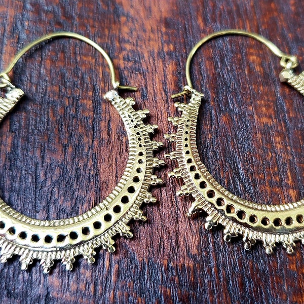 Gold Moondance Hoop Earrings