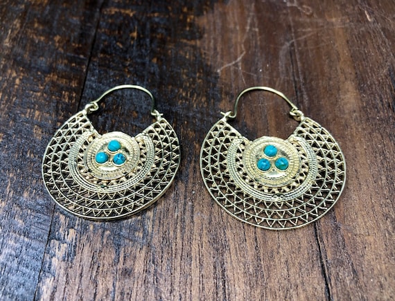 Rajasthani Tribal Round Shield Earrings Rajasthani Tribal Round Shield Earrings