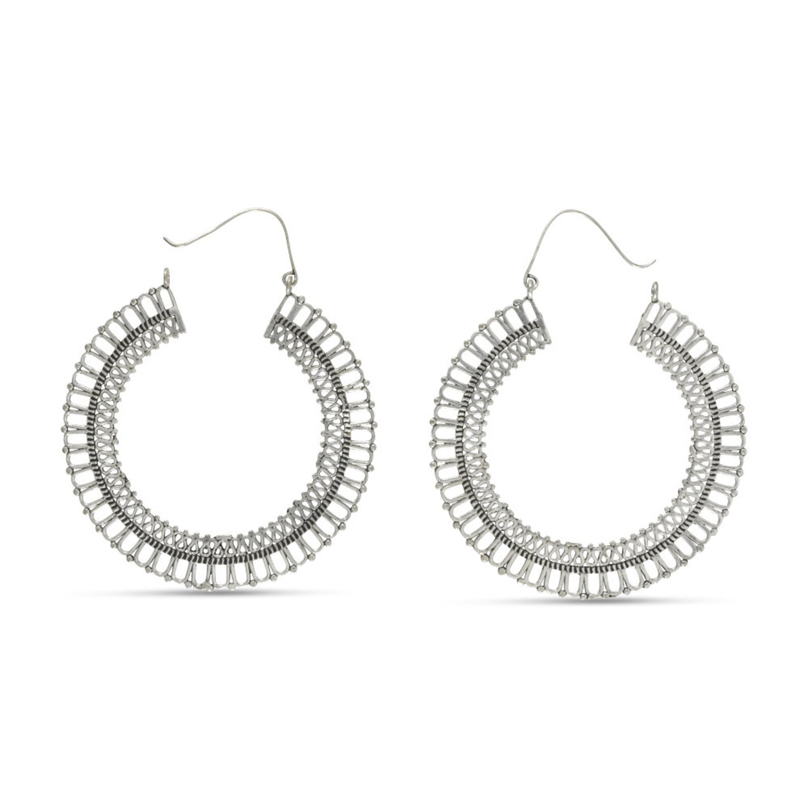 Large Statement Silver Hoop Earrings Etsy