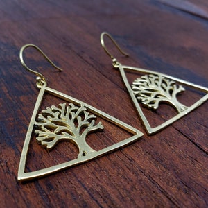 Gold Tree of Life Earrings
