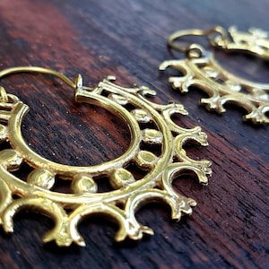 Unusual Gold Hoop Earrings