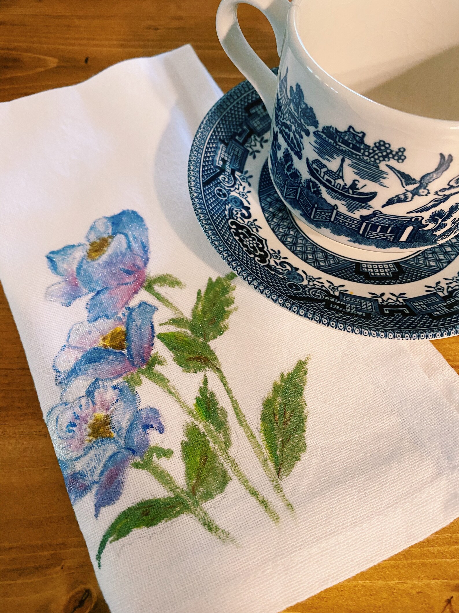 Hand Painted Cloth Napkins Etsy