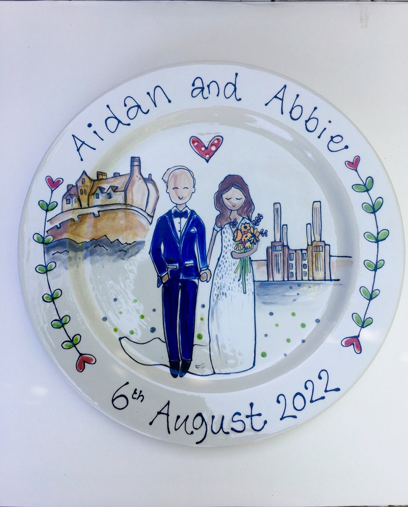 25th Wedding Anniversary Plate - View #8