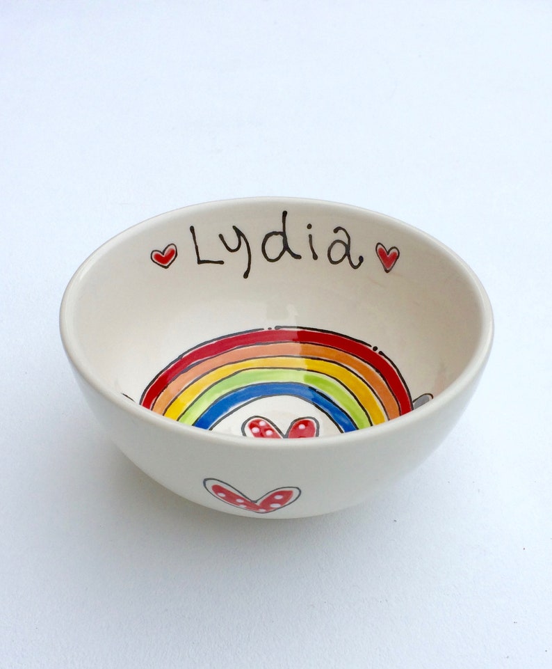 Personalized Cereal Soup Bowl , Personalised Gift, EASTER , Breakfast Bowl, Custom Made Bowl , Campervan bowl, Mary Poppins, Train, Fairy Rainbow