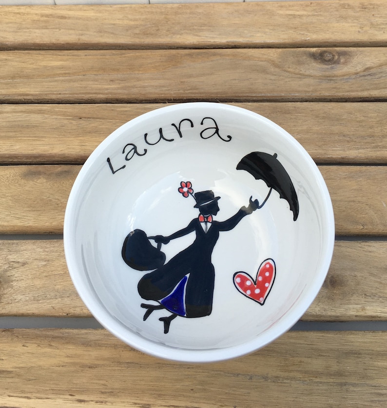 Personalized Cereal Soup Bowl , Personalised Gift, EASTER , Breakfast Bowl, Custom Made Bowl , Campervan bowl, Mary Poppins, Train, Fairy Mary Poppins