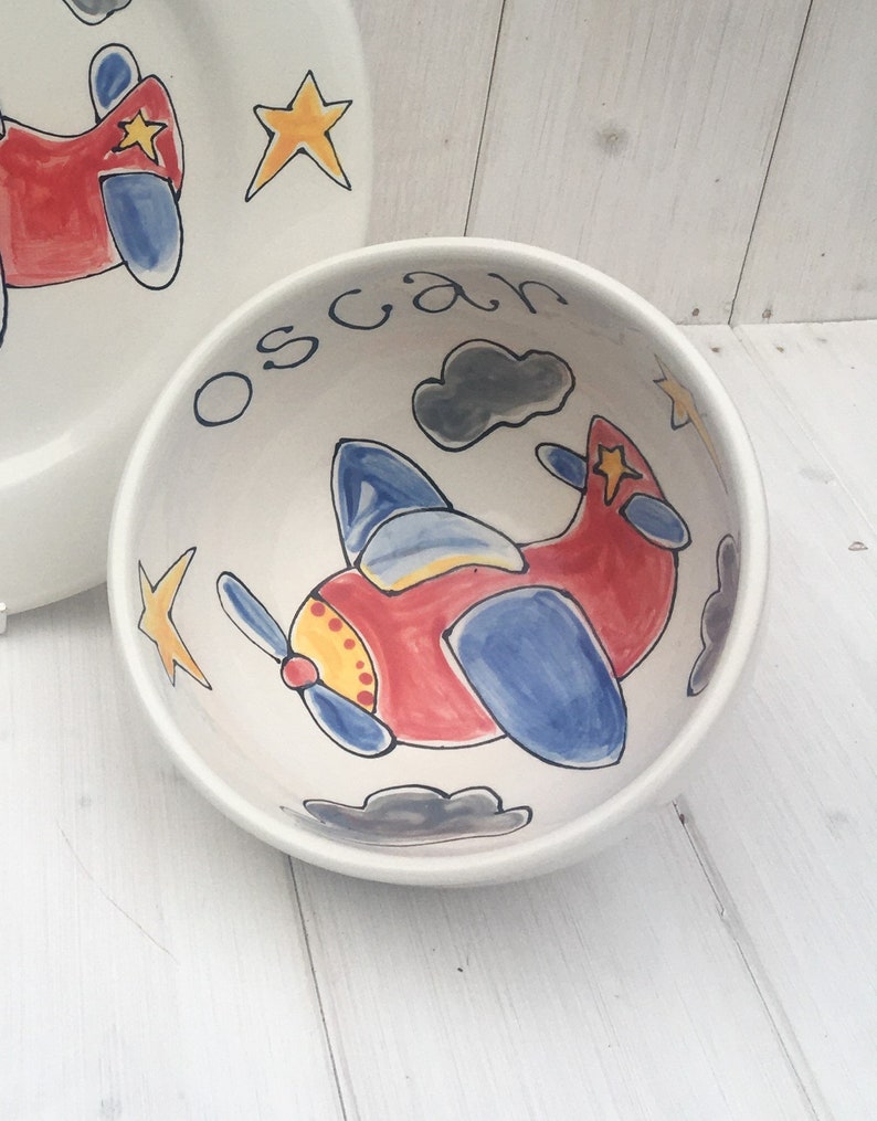 Personalized Cereal Soup Bowl , Personalised Gift, EASTER , Breakfast Bowl, Custom Made Bowl , Campervan bowl, Mary Poppins, Train, Fairy image 9