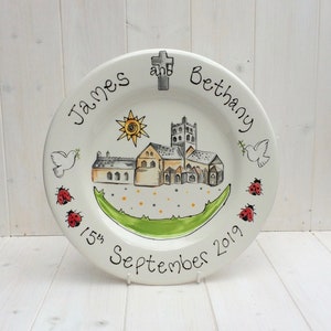 Commemorative Ceramic Plate for Baptism, Confirmation, Christening image 2