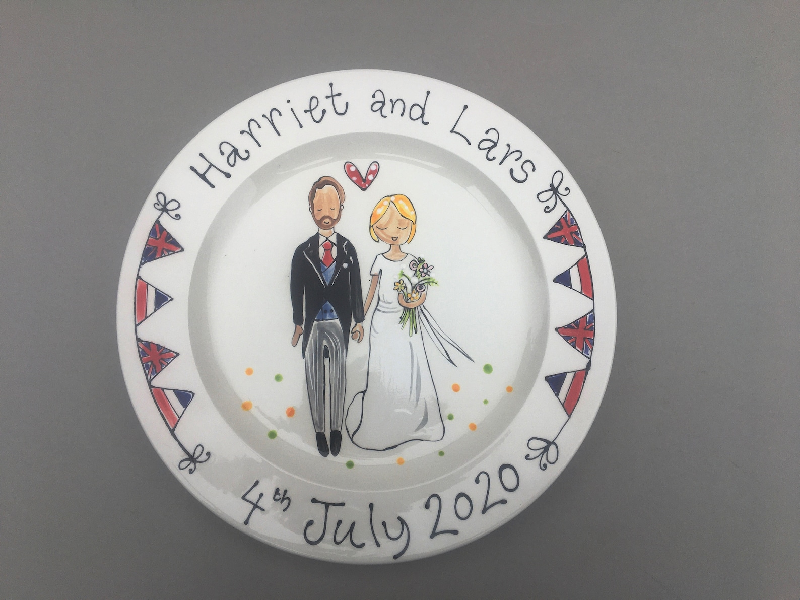 25th Wedding Anniversary Plate - View #9