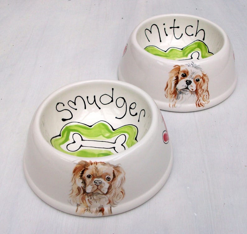 personalised spaniel bowls