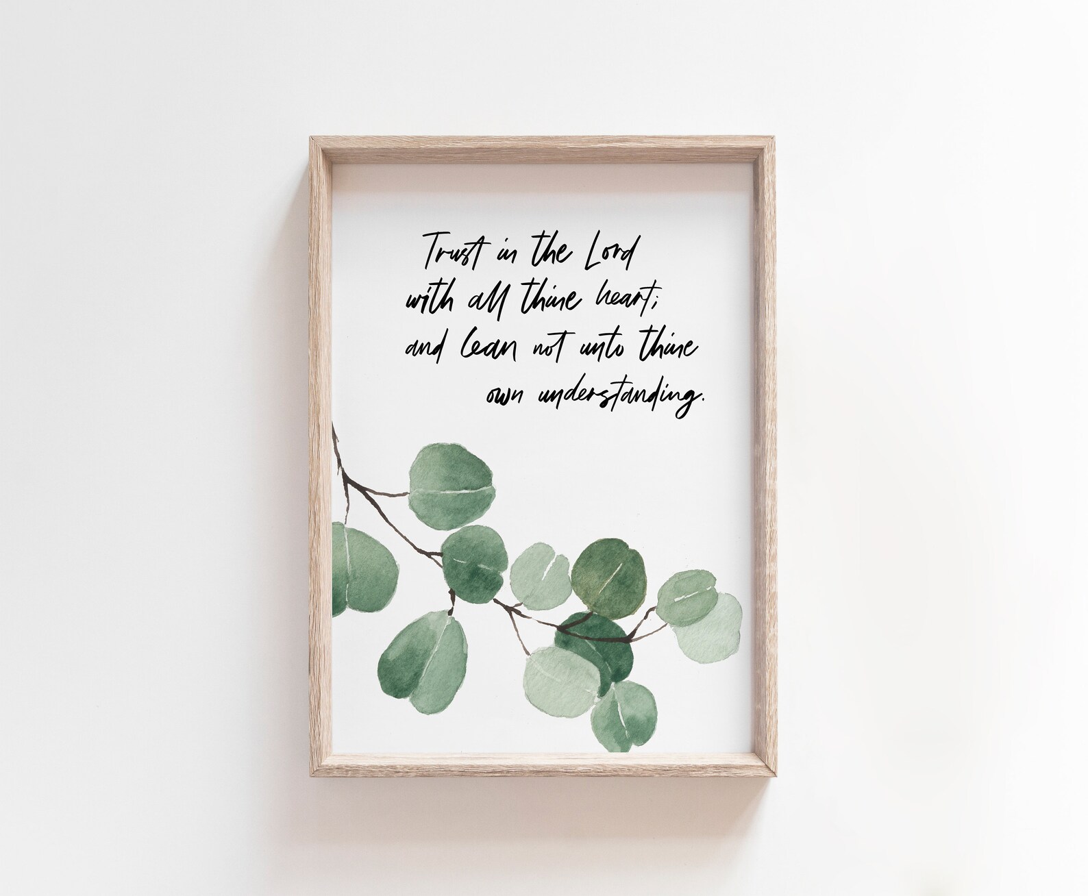 Proverbs 3:5-6 | Printable Wall Art Set of 2 | Christian Printable Wall ...