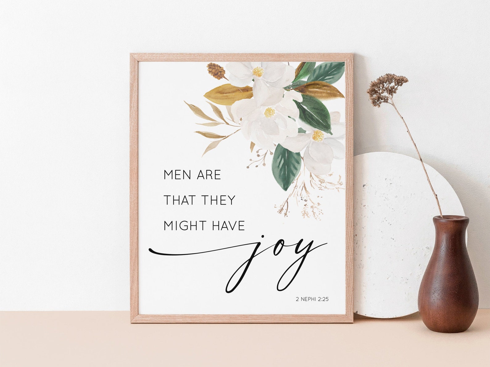 2 Nephi 2:25 Men Are That They Might Have Joy LDS Art | Etsy