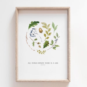 Alma 30:44 | LDS Printable Wall Art | Wszystko wskazuje na istnienie Boga | Werset z pism świętych LDS | Księga Mormona Wall Art | Cytat LDS