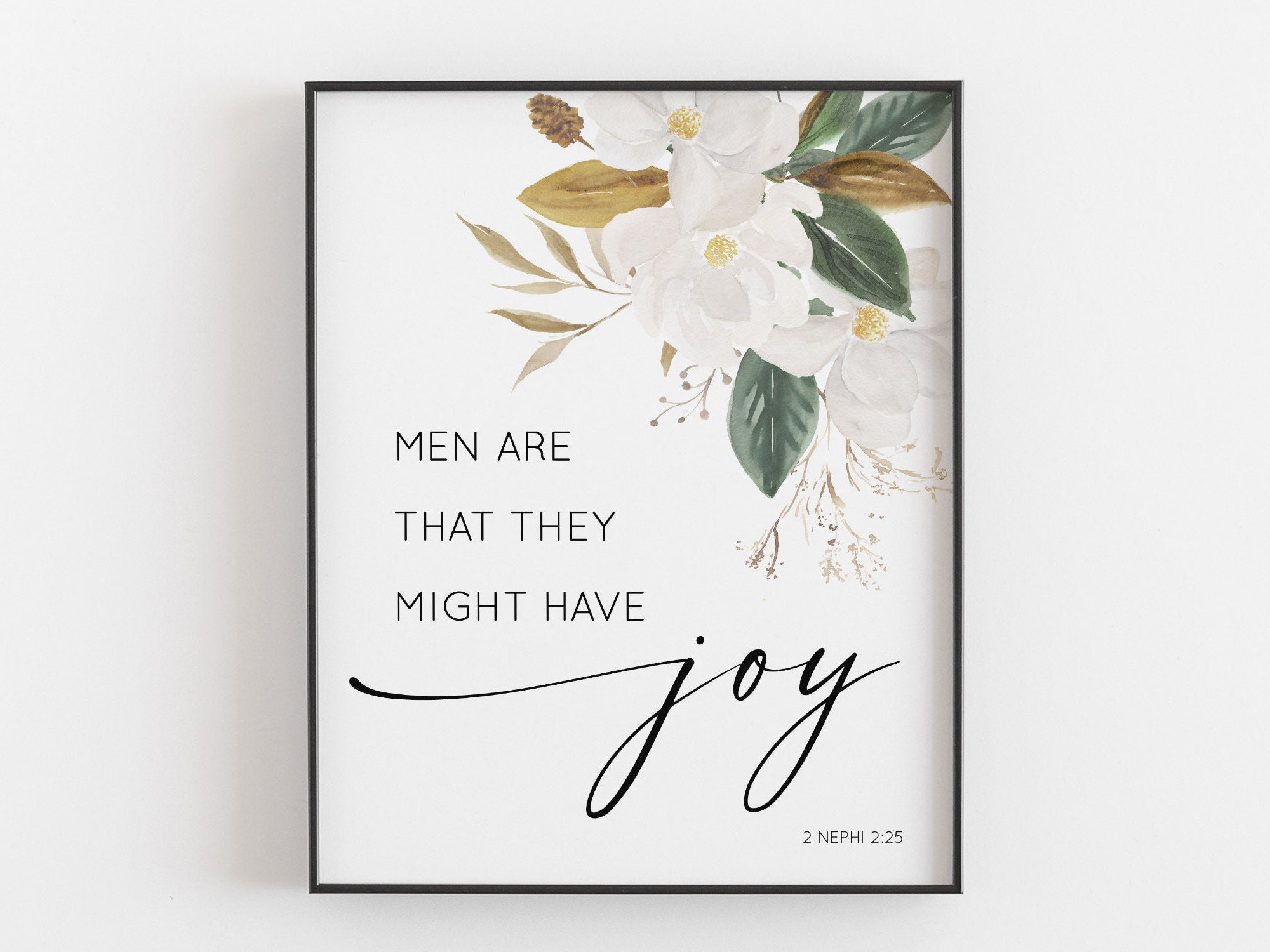 2 Nephi 2:25 | Men Are That They Might Have Joy | LDS Art | Book