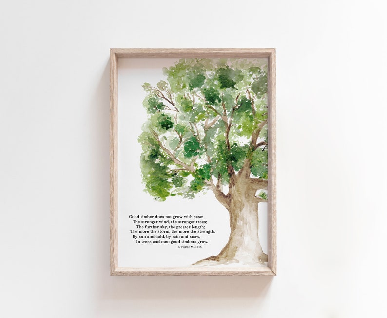 Good Timber Douglas Malloch Poem Printable Wall Art - Etsy