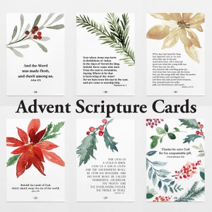 Cartes d'Ecritures de l'Avent de Noël | Calendrier de l'Avent de Noël imprimable | Décor de Noël | Impression de Noël | Compte à rebours de Noël