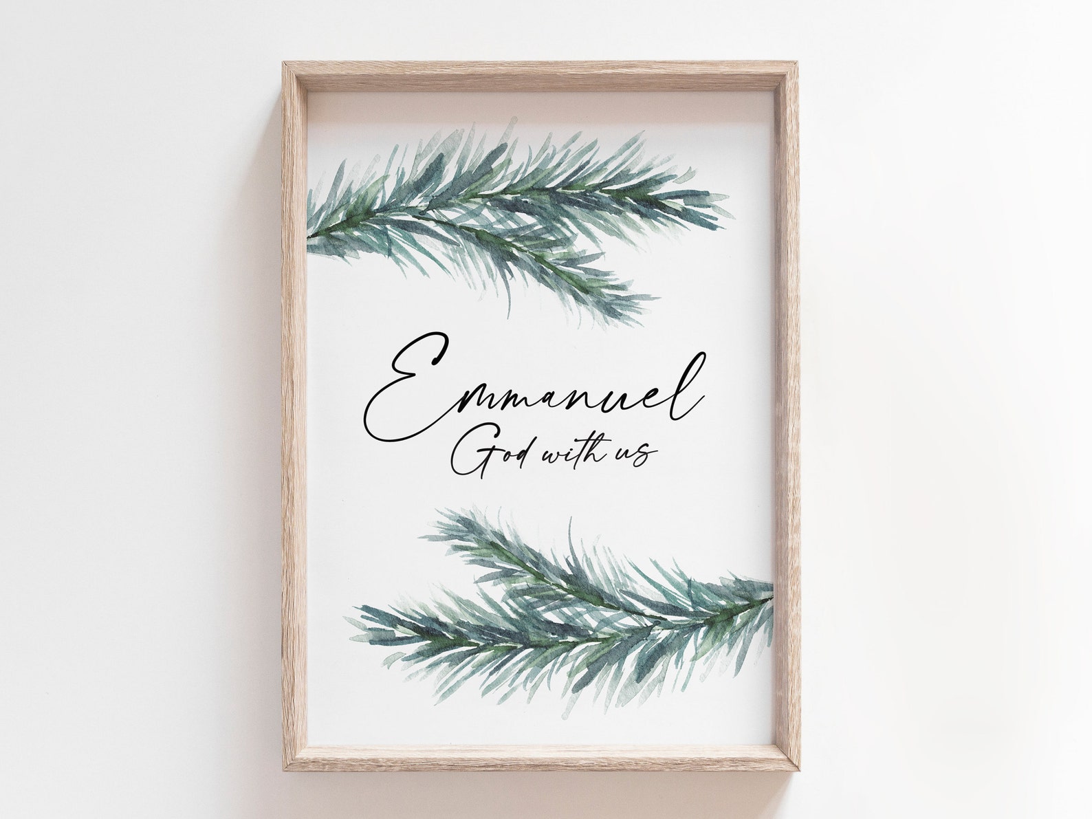 Emmanuel God With Us Christmas Printable Christmas Verse - Etsy