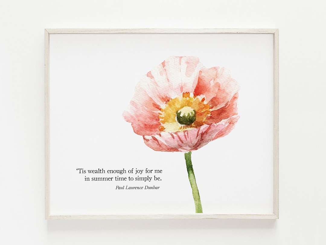 アート・デザイン・音楽 Watercolour Designs for the Poems In Summer Time Poem | Printable Wall Art | Paul Laurence