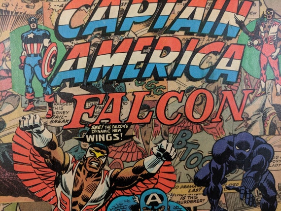 Captain America 171 Falcon Black Panther Comic Book Collage 11 X 13 Inches