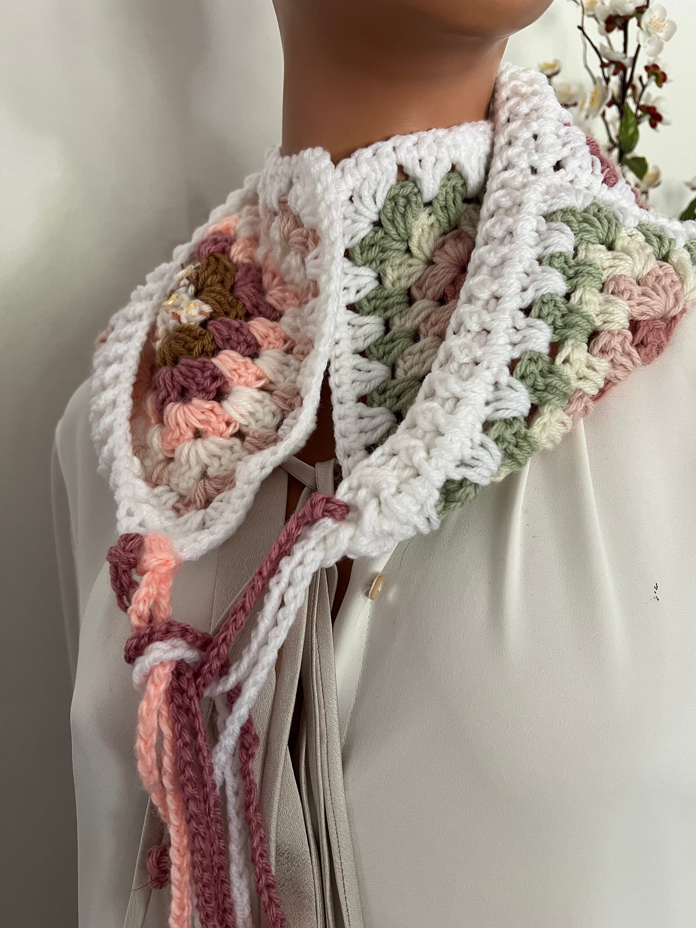 Granny Square Free form Hoodie Wrap Personalized How To Crochet the Granny Square Hooded Cowl Balaclava: FREE  main image 4