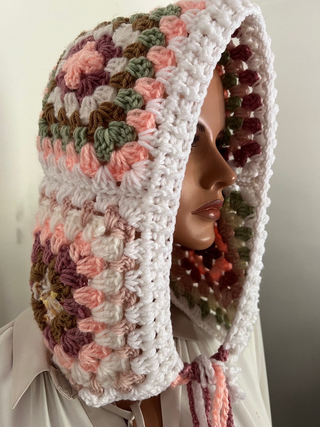 Granny Square Free form Hoodie Wrap Personalized Granny Square Free Form Hoodie Wrap Personalized FREE  main image 2