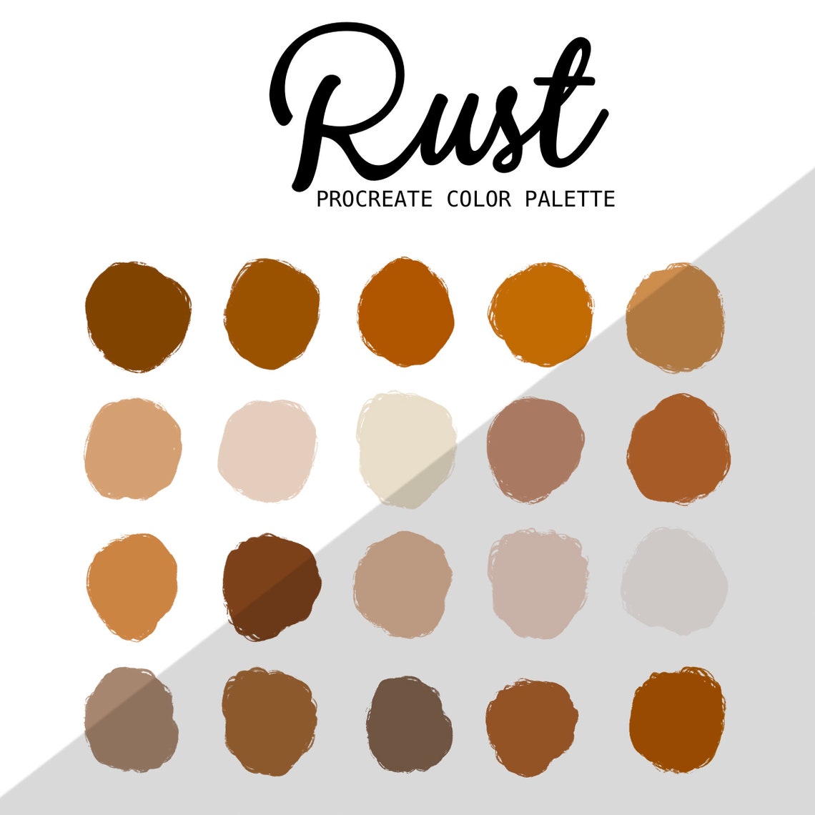 Procreate Color Palette Rust Color Palette 20 Color - Etsy