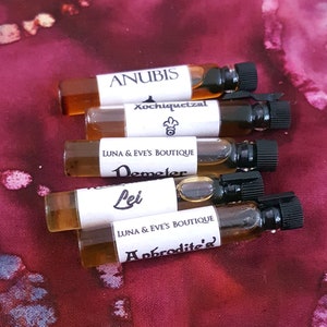 FIVE Natural Botanical Perfume Samples: Your Choices, Essential Oil, Natural Perfumes, Colognes and Unisex Scents image 1