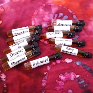 TEN Natural Botanical Perfume Samples: Your Choices, Essential Oils, Natural Perfumes, Unisex Scents and Colognes, Botanical Fragrances